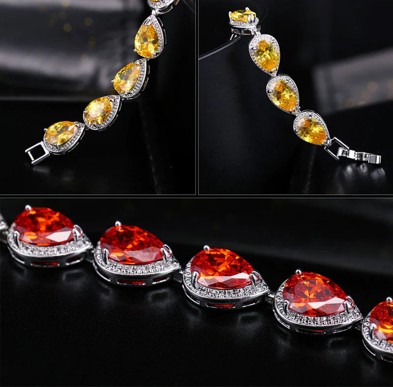 Radiant teardrop bracelet