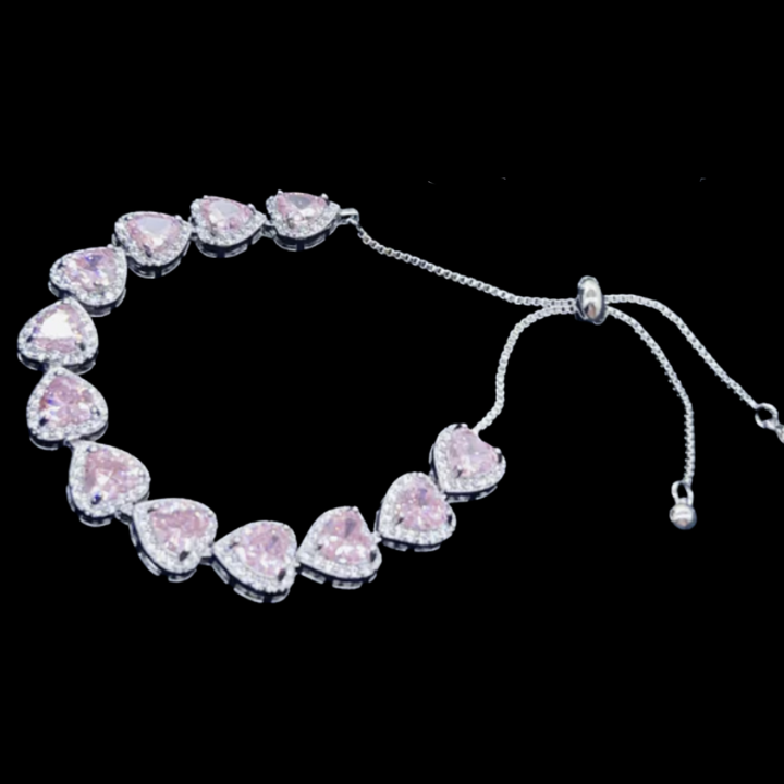 Peach Heart Bracelet